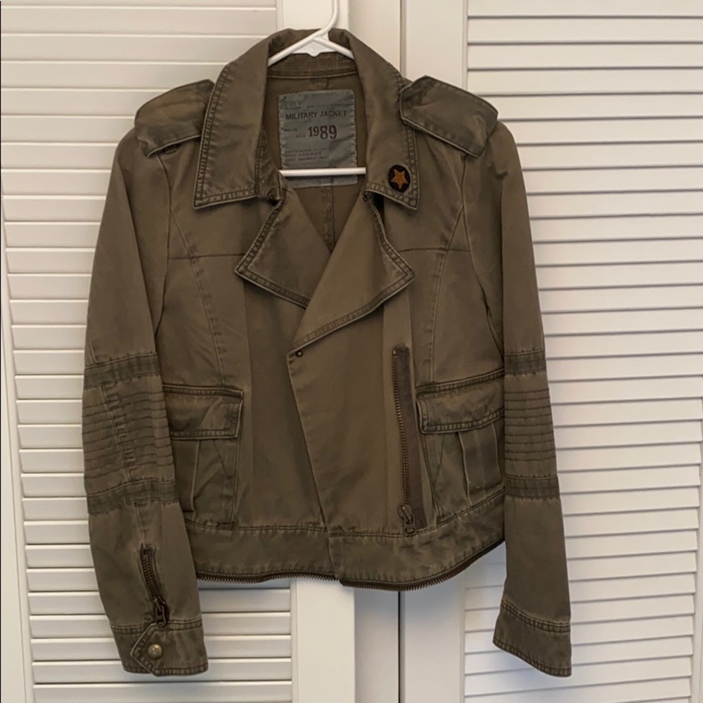 Distressed camo jacket